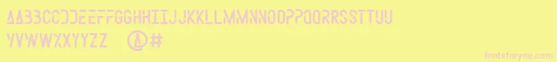 Czcionka Space Weel – różowe czcionki na żółtym tle