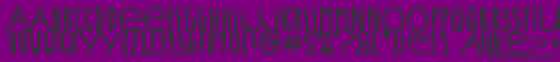 Lieveletters Font – Black Fonts on Purple Background