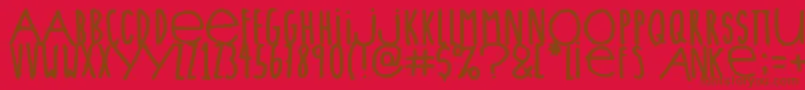 Подробнее о шрифте Lieveletters Шрифт Lieveletters – коричневые шрифты на красном фоне