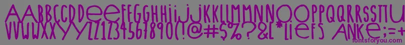 Lieveletters Font – Purple Fonts on Gray Background