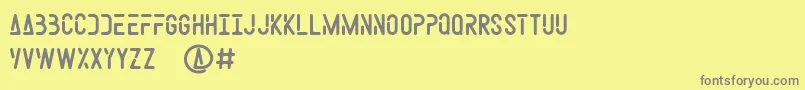 Space Weel Font – Gray Fonts on Yellow Background