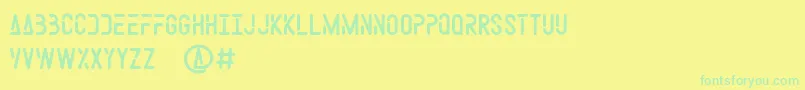 Space Weel Font – Green Fonts on Yellow Background