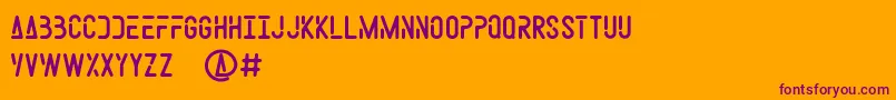 Space Weel Font – Purple Fonts on Orange Background