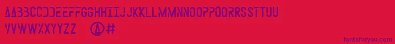 Space Weel Font – Purple Fonts on Red Background