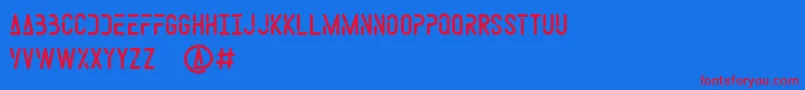 Space Weel Font – Red Fonts on Blue Background