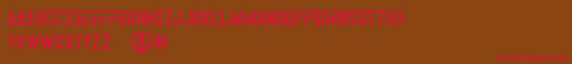 Space Weel Font – Red Fonts on Brown Background