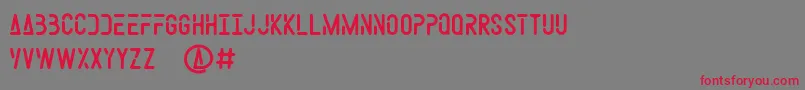 Space Weel Font – Red Fonts on Gray Background