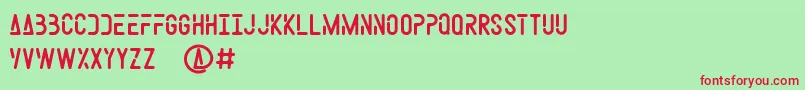 Space Weel Font – Red Fonts on Green Background