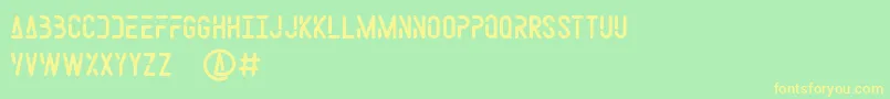 Space Weel Font – Yellow Fonts on Green Background