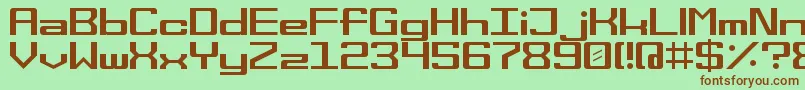 space wham Font – Brown Fonts on Green Background