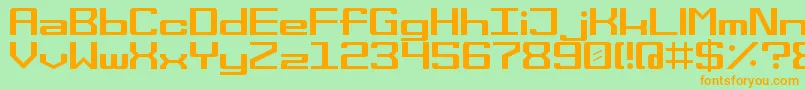 space wham Font – Orange Fonts on Green Background