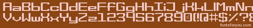 space wham Font – Pink Fonts on Brown Background