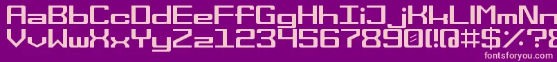 space wham Font – Pink Fonts on Purple Background