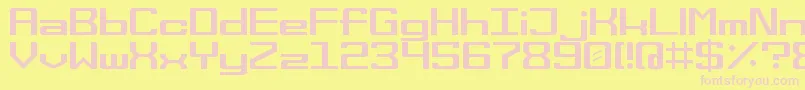 space wham Font – Pink Fonts on Yellow Background