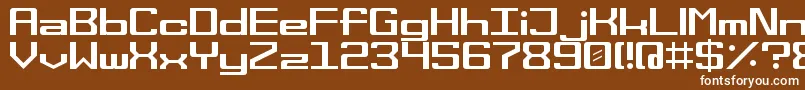 space wham Font – White Fonts on Brown Background