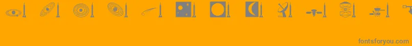 Space Font – Gray Fonts on Orange Background