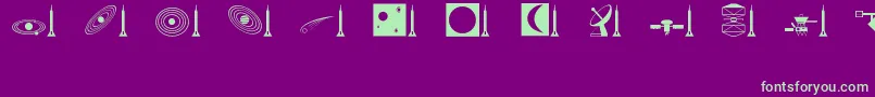 Space Font – Green Fonts on Purple Background