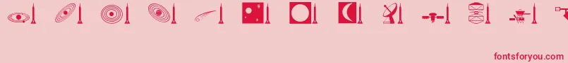 Space Font – Red Fonts on Pink Background