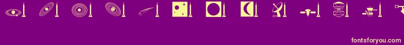 Space Font – Yellow Fonts on Purple Background