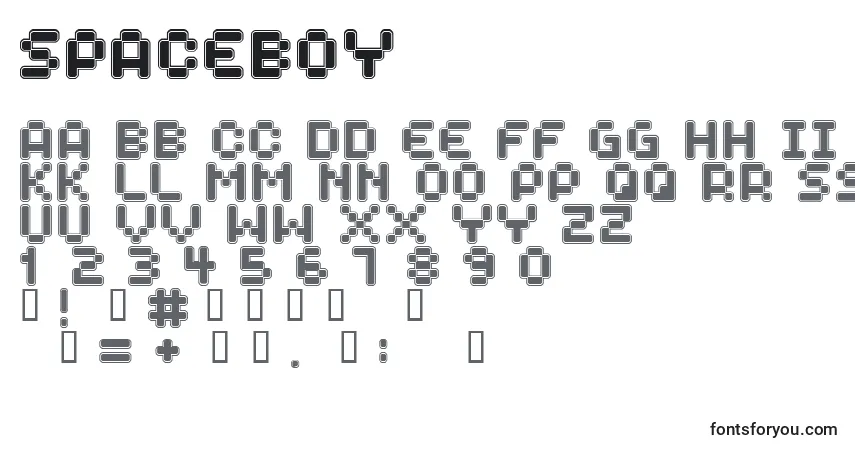 Шрифт SPACEBOY (141543) – алфавит, цифры, специальные символы