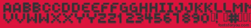 SPACEBOY Font – Black Fonts on Red Background