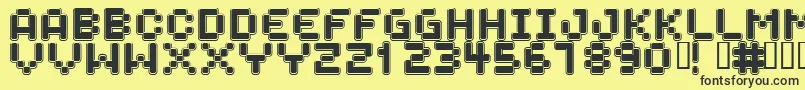 SPACEBOY Font – Black Fonts on Yellow Background