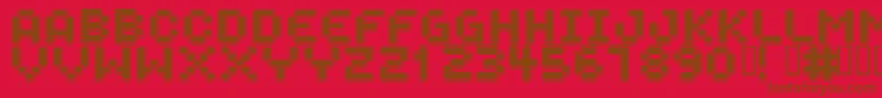 SPACEBOY Font – Brown Fonts on Red Background