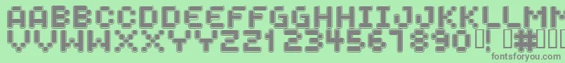 フォントSPACEBOY – 緑の背景に灰色の文字
