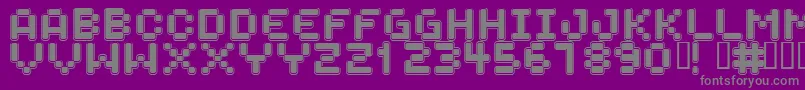 SPACEBOY Font – Gray Fonts on Purple Background