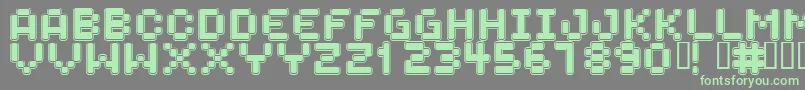 Weitere Informationen zur SPACEBOY-Schriftart SPACEBOY-Schriftart – Grüne Schriften auf grauem Hintergrund