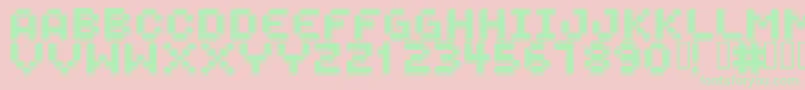 SPACEBOY Font – Green Fonts on Pink Background