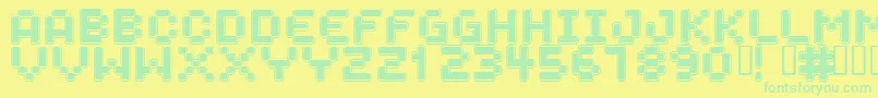 フォントSPACEBOY – 黄色い背景に緑の文字