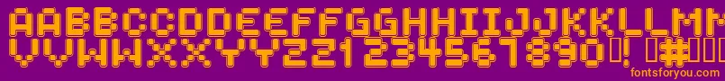 SPACEBOY Font – Orange Fonts on Purple Background