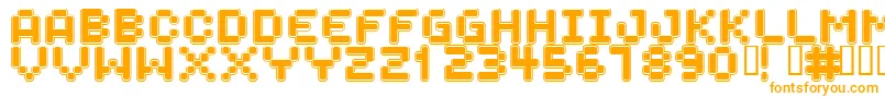 SPACEBOY Font – Orange Fonts on White Background