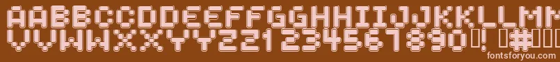 フォントSPACEBOY – 茶色の背景にピンクのフォント