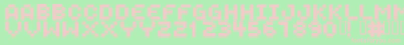 Police SPACEBOY – polices roses sur fond vert