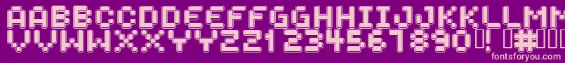 SPACEBOY Font – Pink Fonts on Purple Background