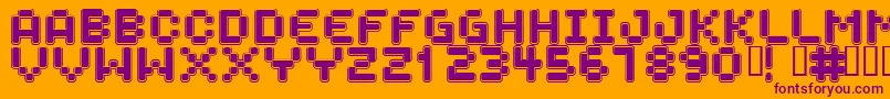 SPACEBOY Font – Purple Fonts on Orange Background