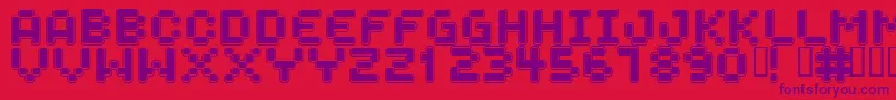 SPACEBOY Font – Purple Fonts on Red Background