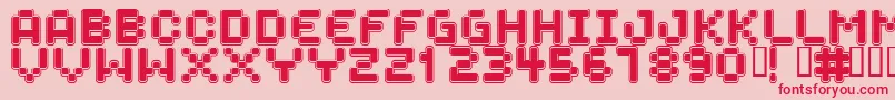 SPACEBOY Font – Red Fonts on Pink Background