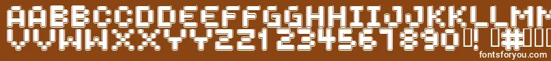 SPACEBOY Font – White Fonts on Brown Background