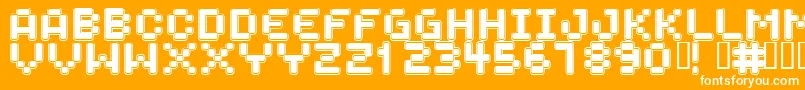 SPACEBOY Font – White Fonts on Orange Background