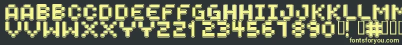 フォントSPACEBOY – 黒い背景に黄色の文字