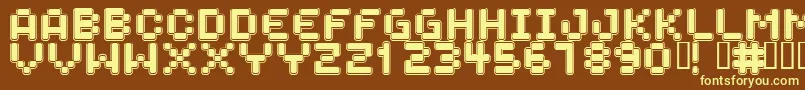 SPACEBOY Font – Yellow Fonts on Brown Background
