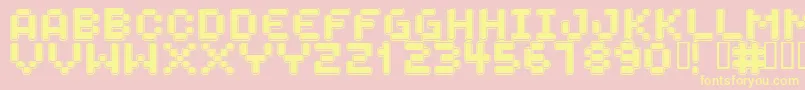 フォントSPACEBOY – 黄色のフォント、ピンクの背景
