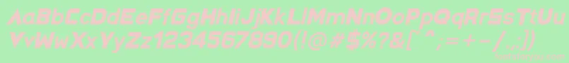 SpaceCapitan Italic Font – Pink Fonts on Green Background