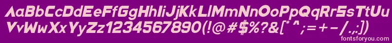SpaceCapitan Italic Font – Pink Fonts on Purple Background