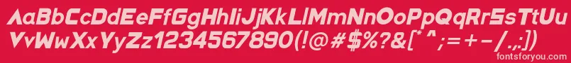 SpaceCapitan Italic Font – Pink Fonts on Red Background