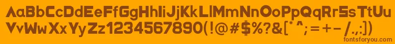 SpaceCapitan Regular Font – Brown Fonts on Orange Background