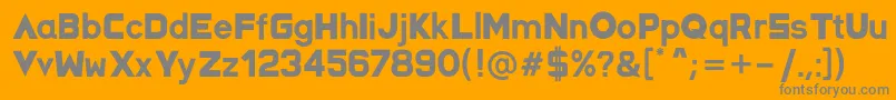 SpaceCapitan Regular Font – Gray Fonts on Orange Background